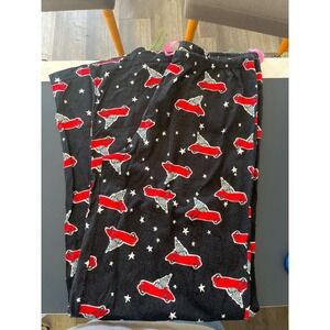 Hue‎ Women's Sleepwear Pajama Pants Black Red Car Stars Print Size S